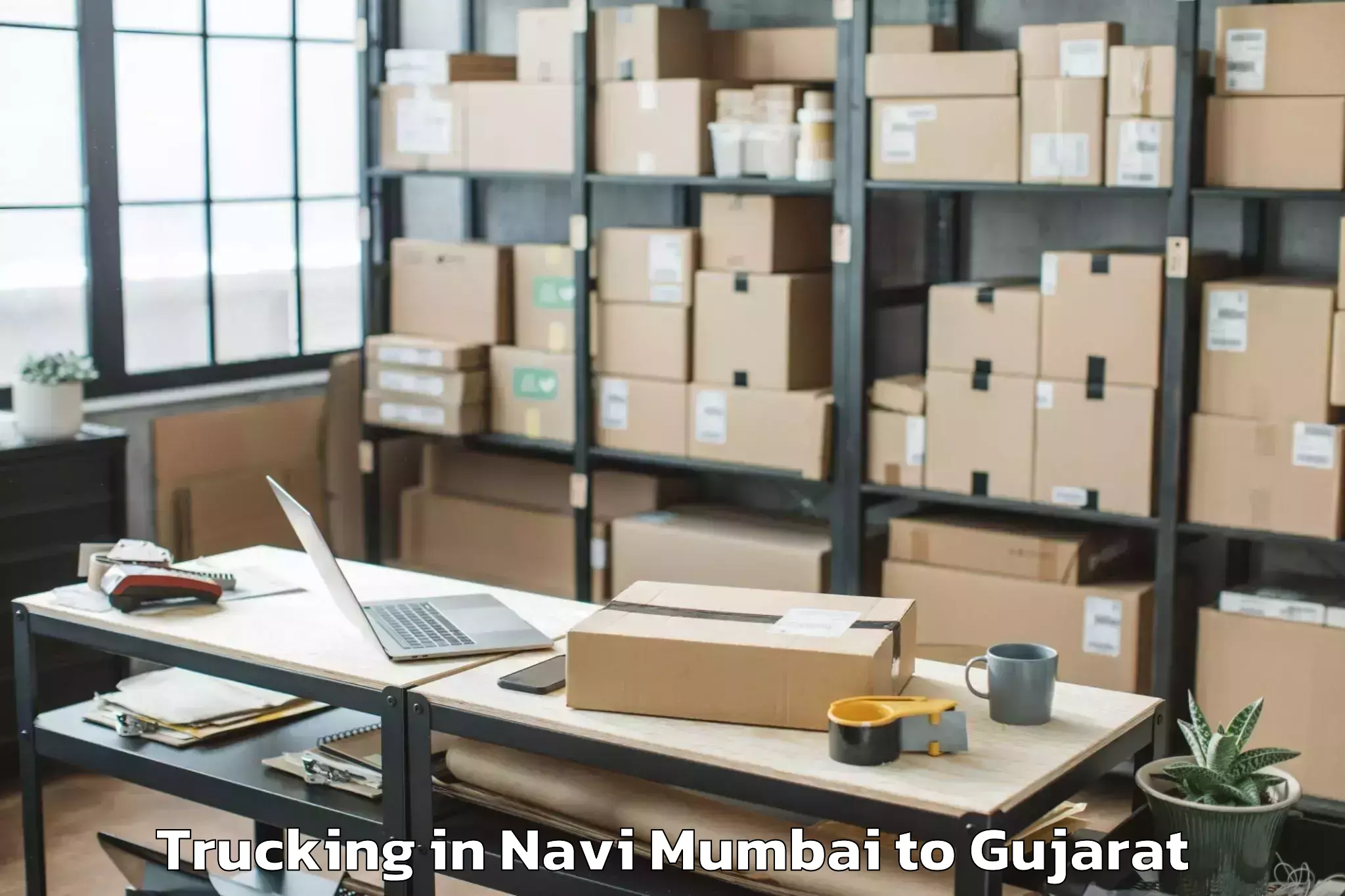 Book Navi Mumbai to Valsad Trucking Online